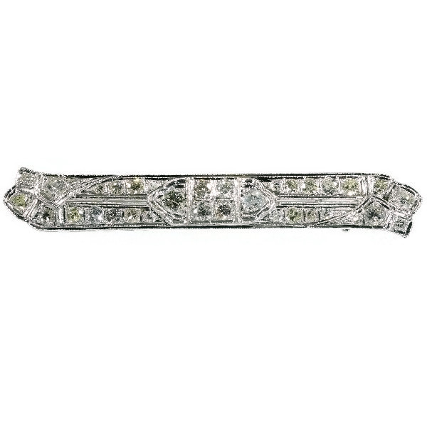 Art Deco brilliant bar brooch